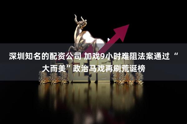 深圳知名的配资公司 加戏9小时难阻法案通过 “大而美”政治马戏再刷荒诞榜
