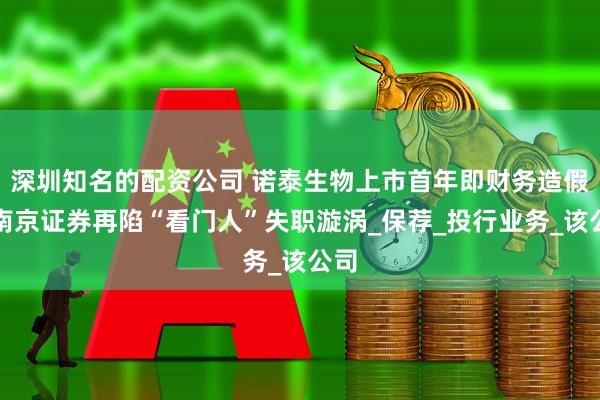 深圳知名的配资公司 诺泰生物上市首年即财务造假，南京证券再陷“看门人”失职漩涡_保荐_投行业务_该公司